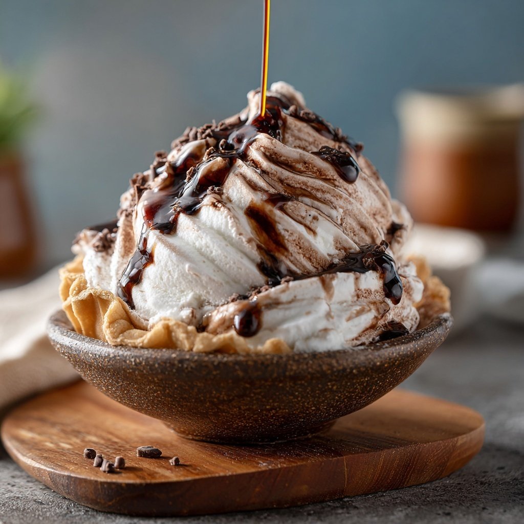 Schokoladen Eis Mit Sahne Selbstgemacht