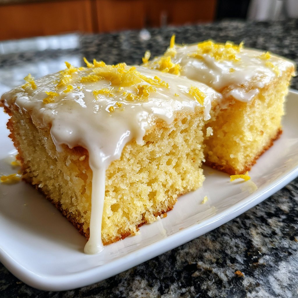 Zitronenkuchen mit Frischkäsecreme