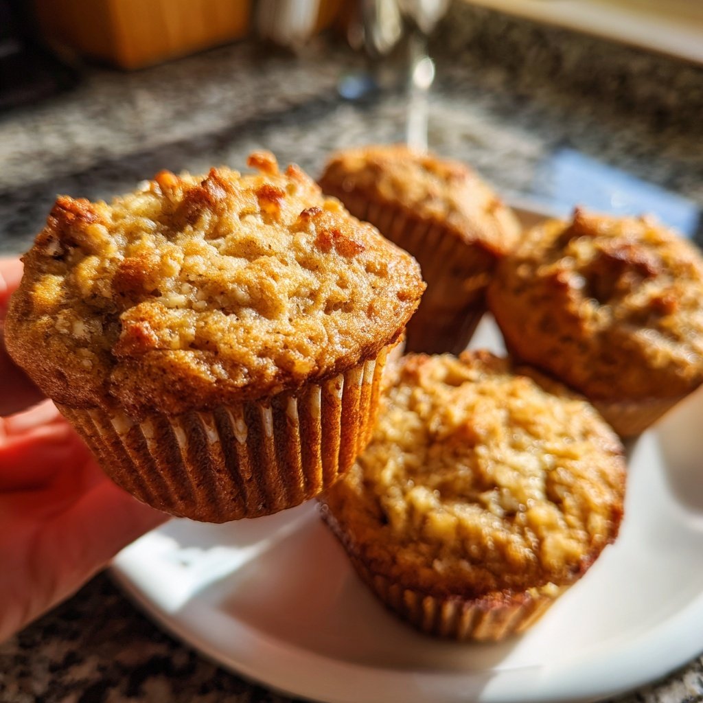 Muffins mit Banane und Haferflocken