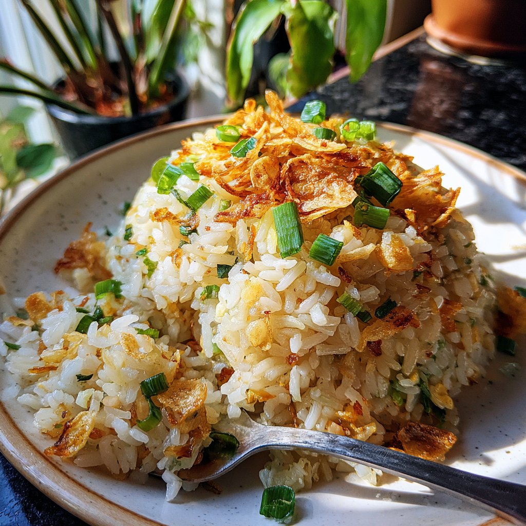 Gebratener Reis mit Knoblauch