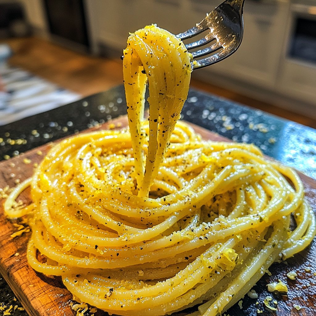 Spaghetti mit Zitronen-Knoblauch-Öl