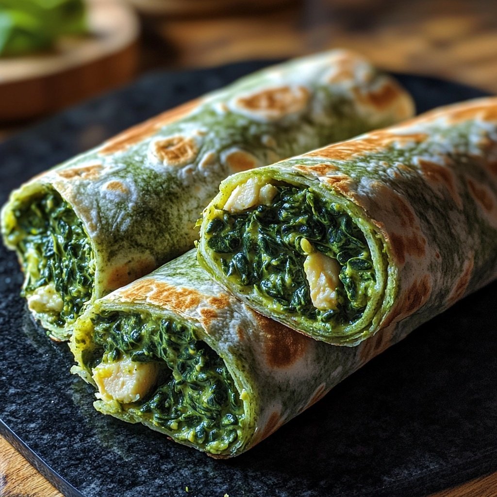 Wraps mit Spinat