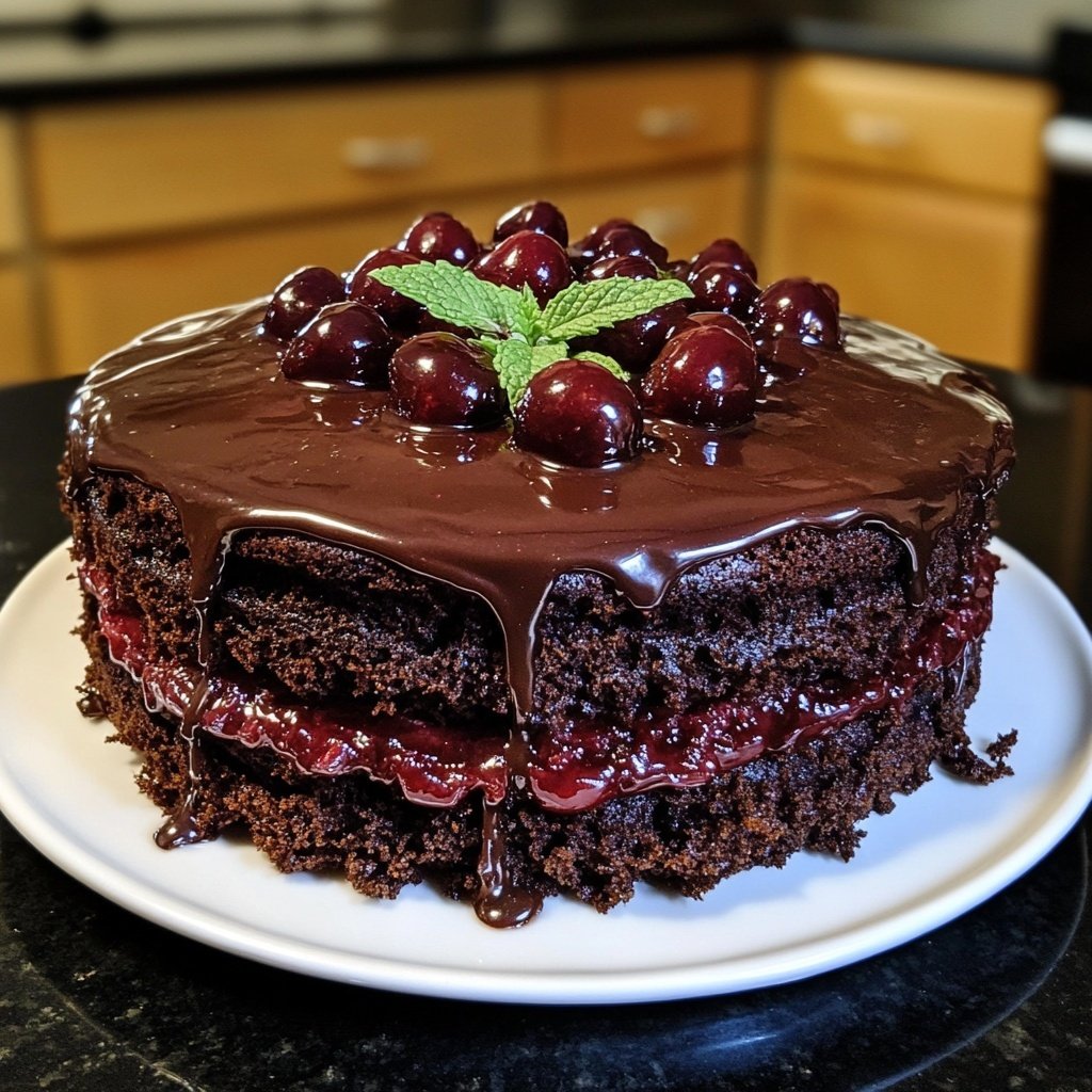 Weihnachts-Schokoladen-Kirschtorte