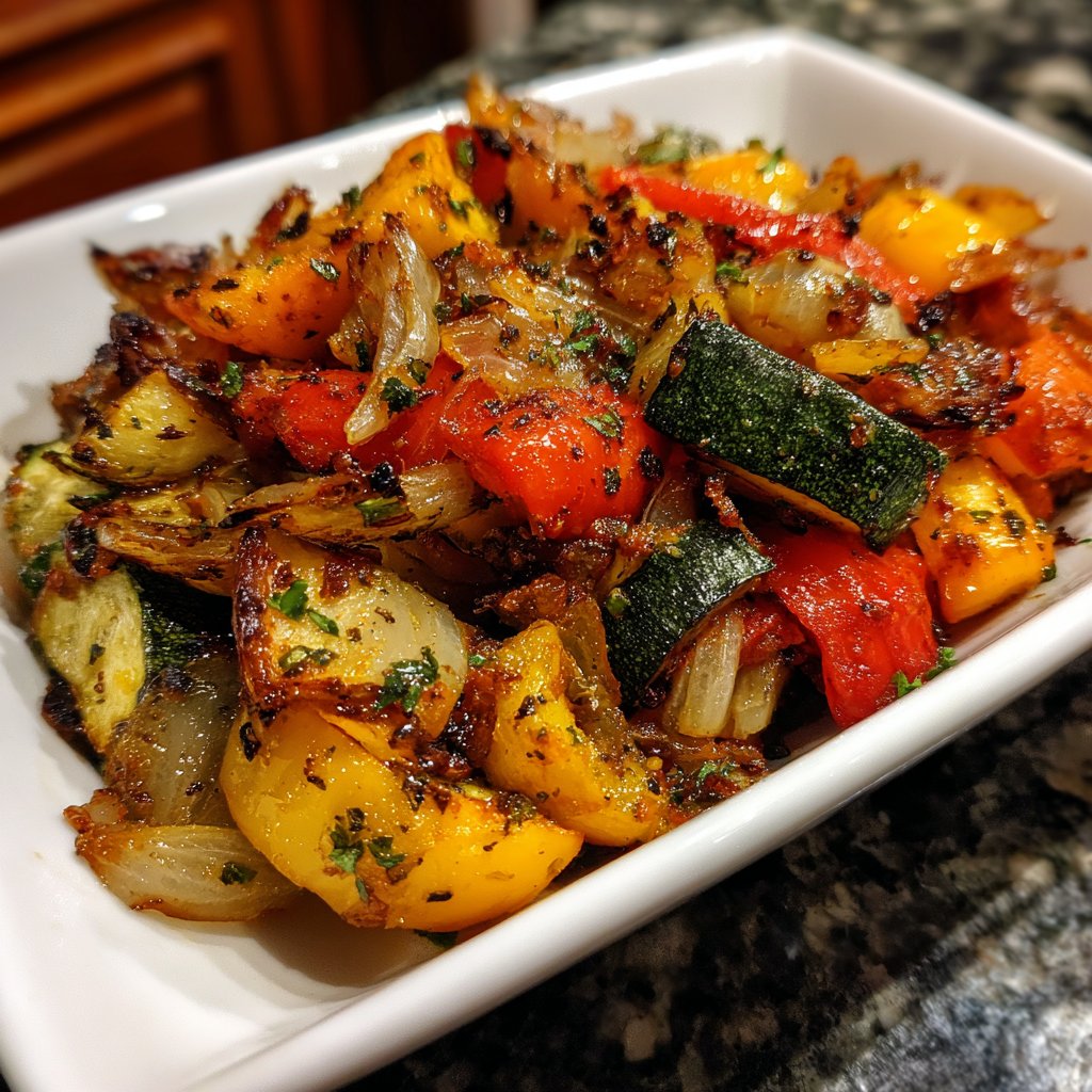 Abendessen mit Ofengemüse