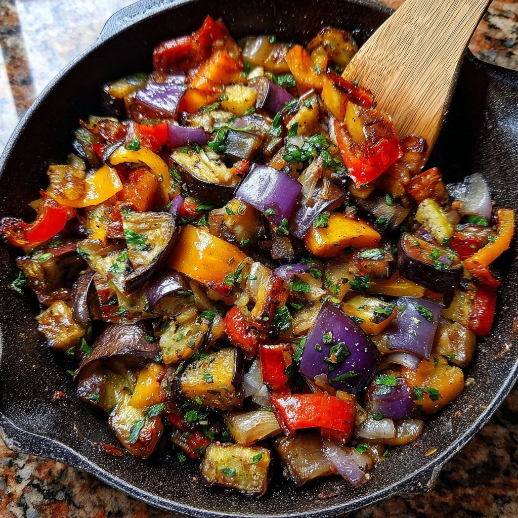 Auberginenpfanne aromatisch