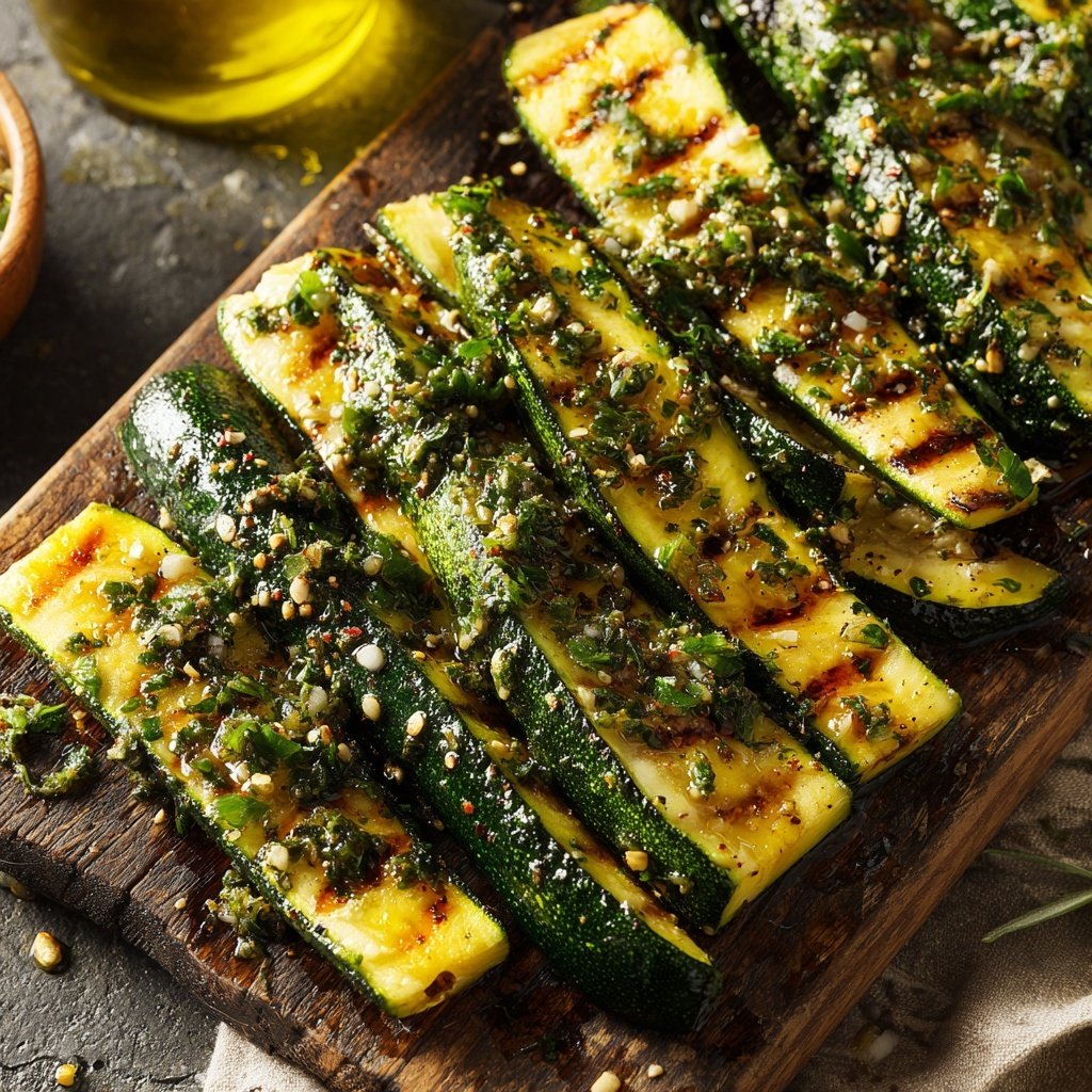 Gegrillte Zucchini Mit Kräutern